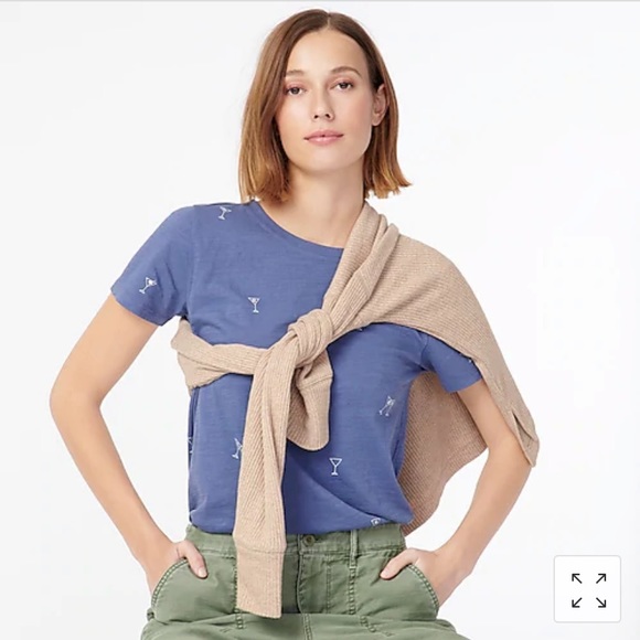 J. Crew Martini Glass Vintage Collector t-Shirt - Picture 3 of 11